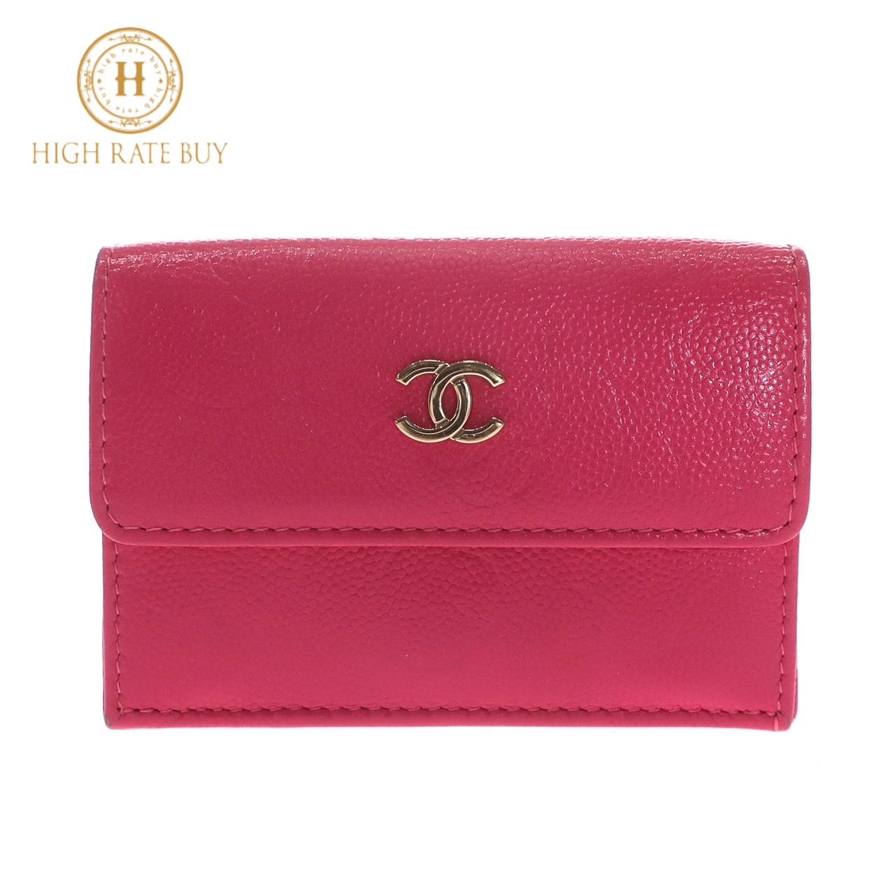 CHANEL　シャネル　カメリアエンボス　コンパクトウォレット 三つ折財布 CAMELIA シャネル 財布 レディース カメリア 三つ折り財布