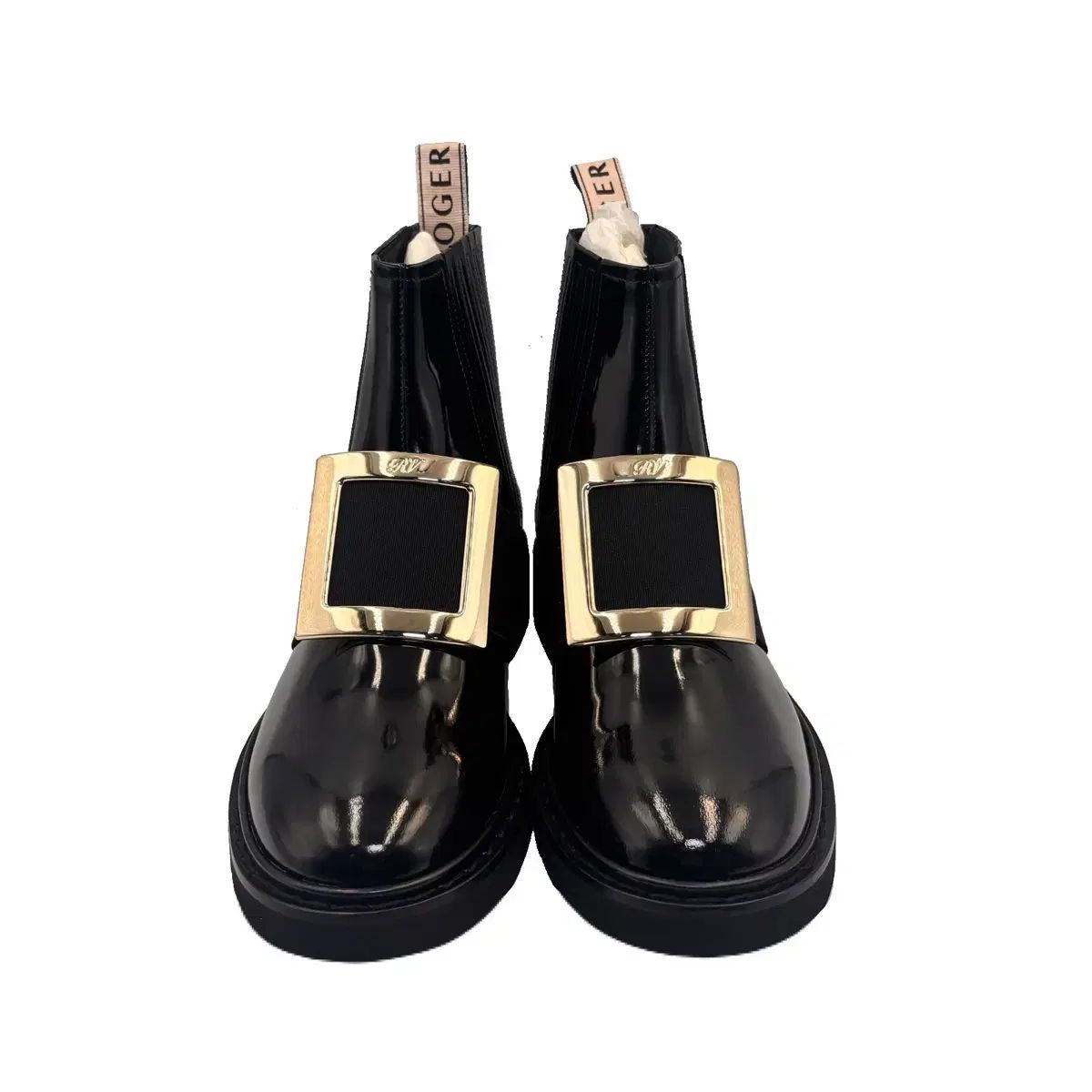 Roger Vivier ロジェ ヴィヴィエ レンジャーズ メタル バックル チェルシー ブーツ 36