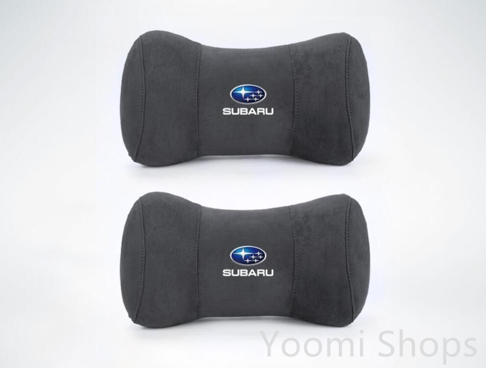 【新品未使用】新品スバルロゴ入りき 車用記憶 通気性弾性 ネックパッド スエード素材 ネックパッド 汎用 車載首枕 ヘッドレ
