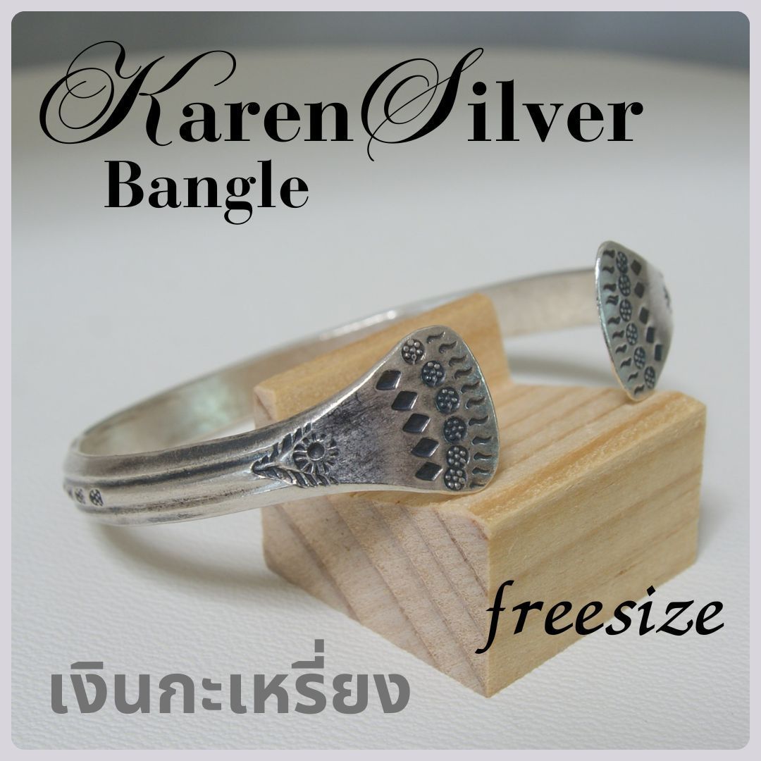 カレンシルバーバングル ユニセックス KAREN SILVER BANGLE UNISEX 甲丸 KAB003