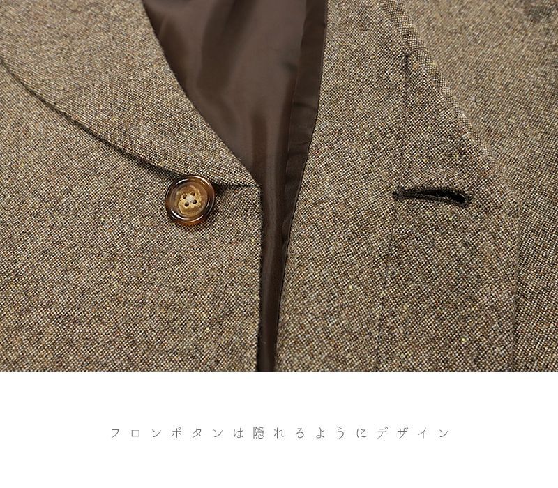 ▽状態和装コート ウール混 ブラウン ロング Ｍサイズ へちま衿 No.3 ...