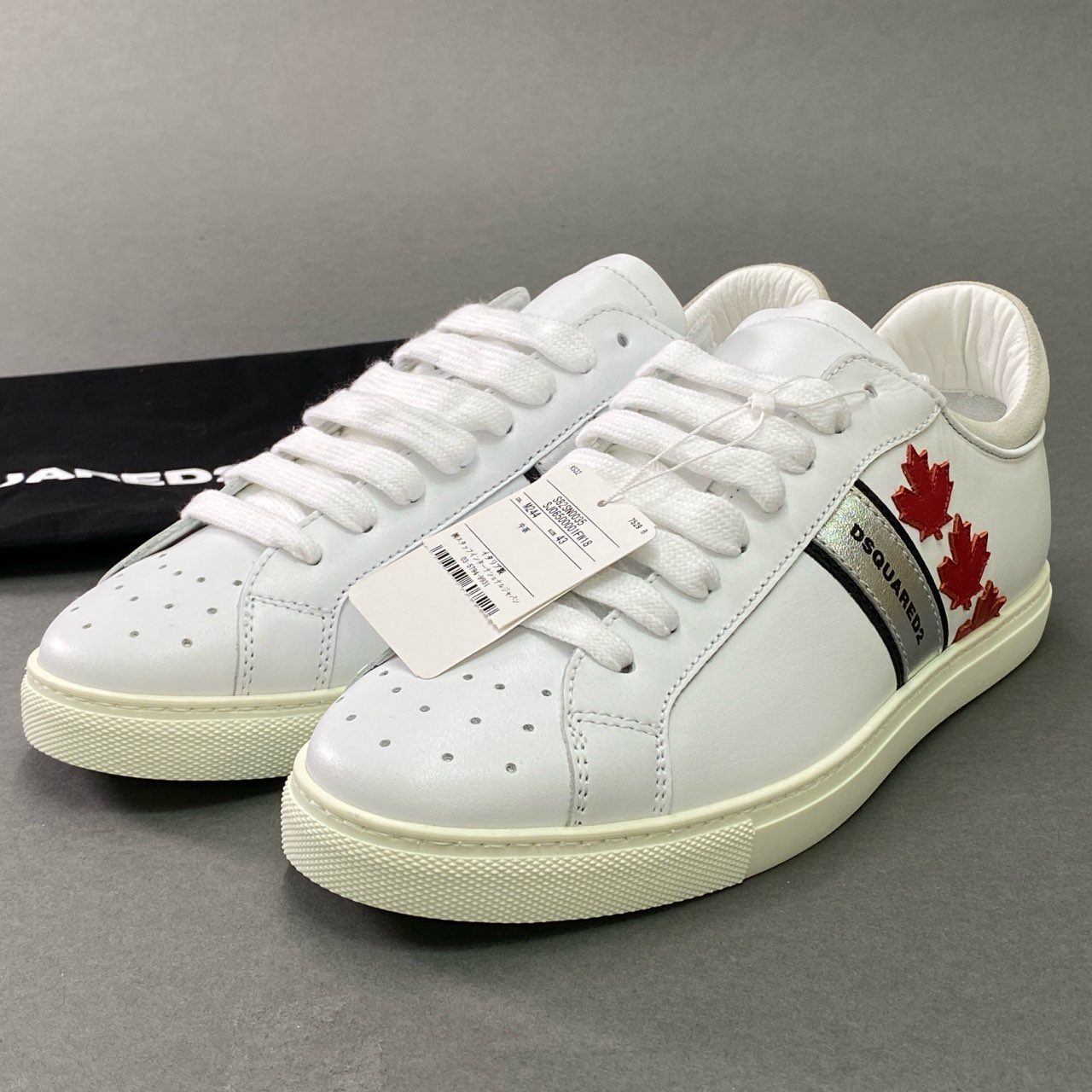 DSQUARED2 メイプル　ローカットスニーカー　43 6b28 《タグ付き》 DSQUARED2 ディースクエアード Maple Leaf Sneakerd