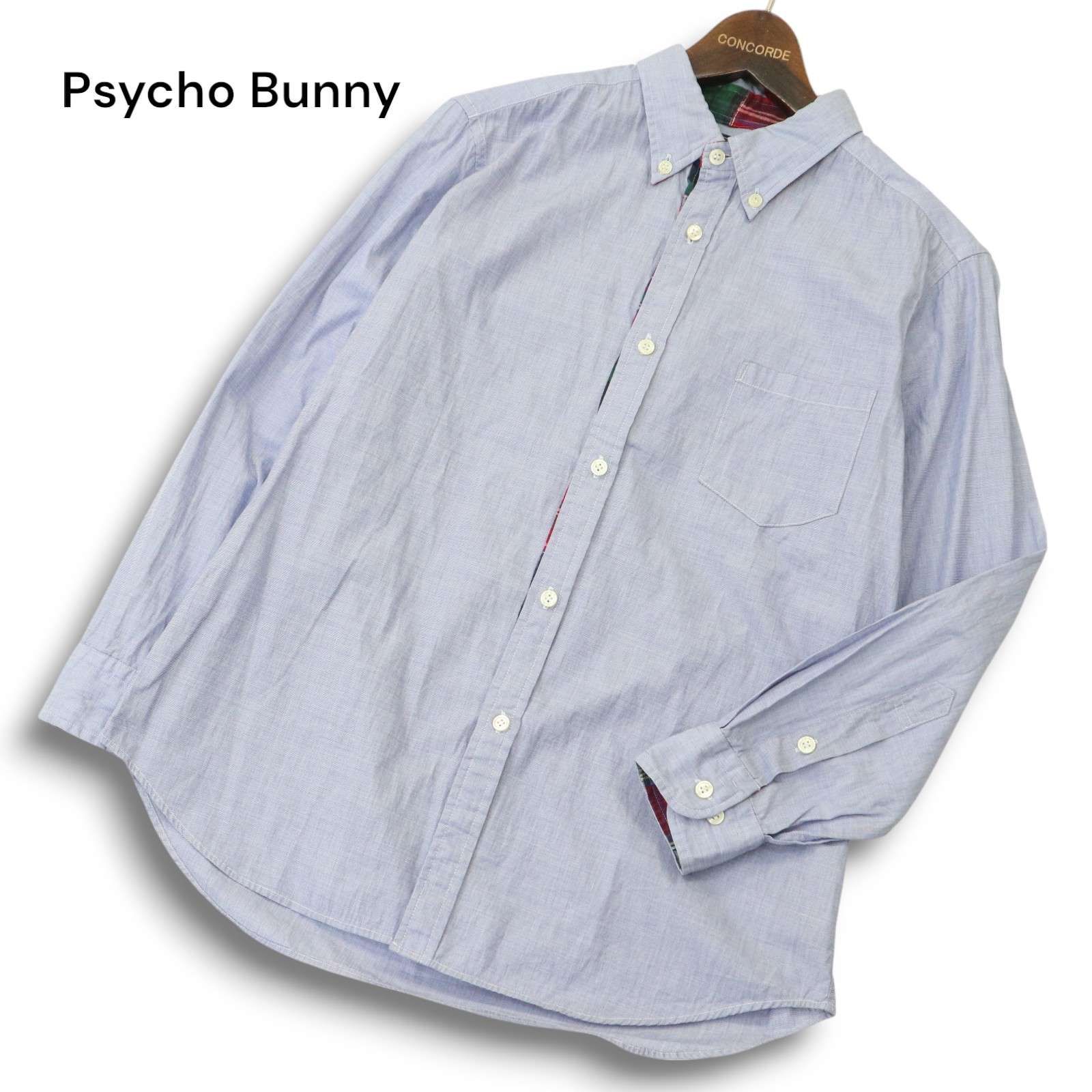 Psycho Bunny ホワイト長袖シャツ M Psycho Bunny サイコバニー 長袖シャツ メンズM - メルカリ