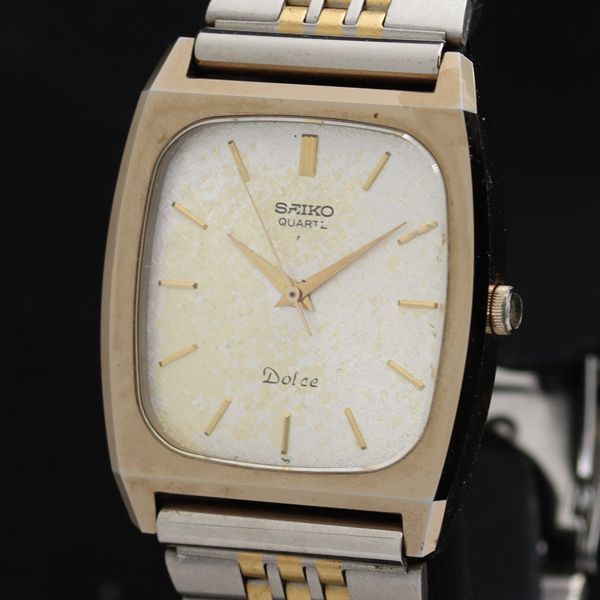 稼働 セイコー ドルチェ 5931-5343 QZ シルバー文字盤 レディース