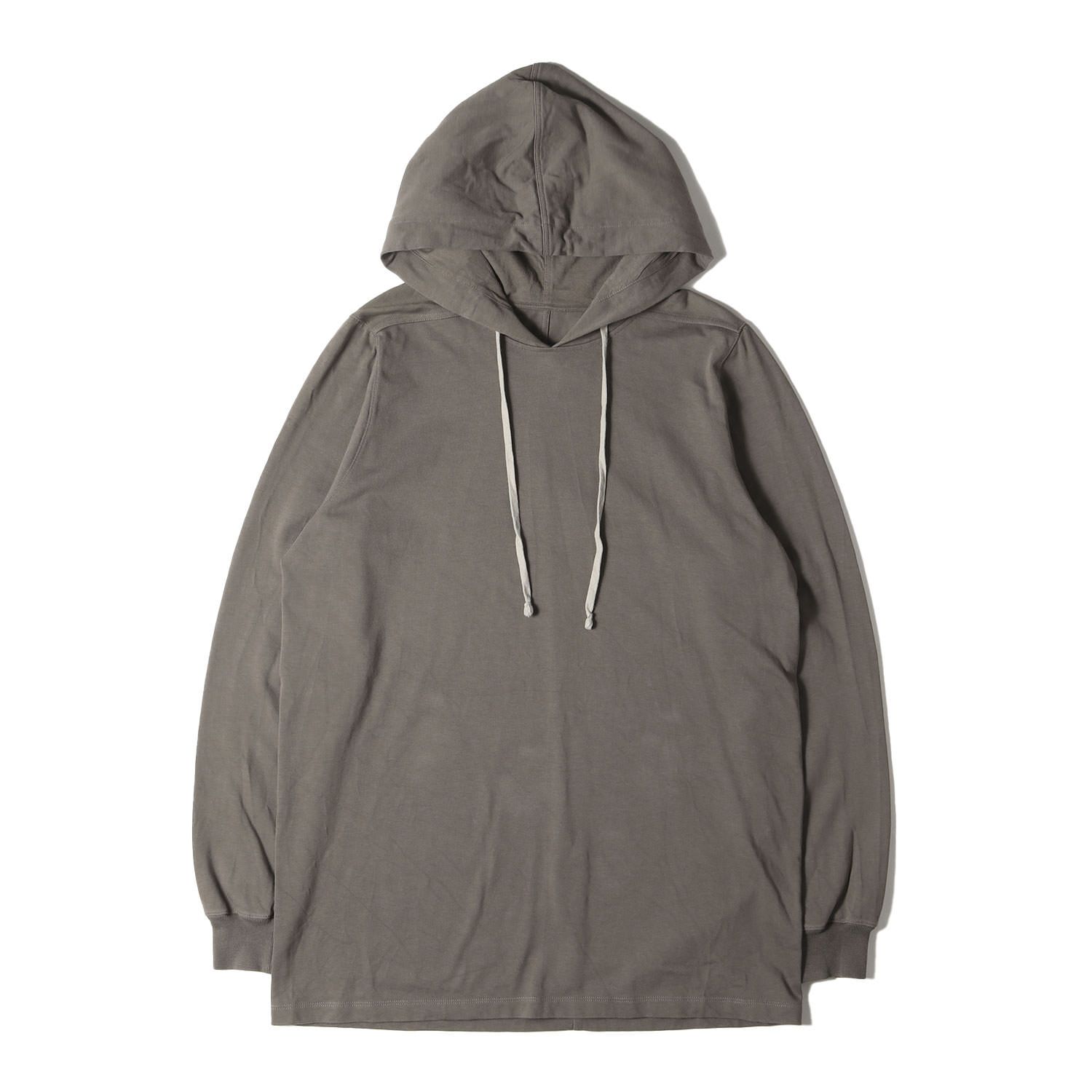 美品 RICK OWENS リックオウエンス パーカー サイズ:S 22SS FOGACHINE ライトウェイト ロングパーカー HOODIE チャコール トップス フーデッド【メンズ】