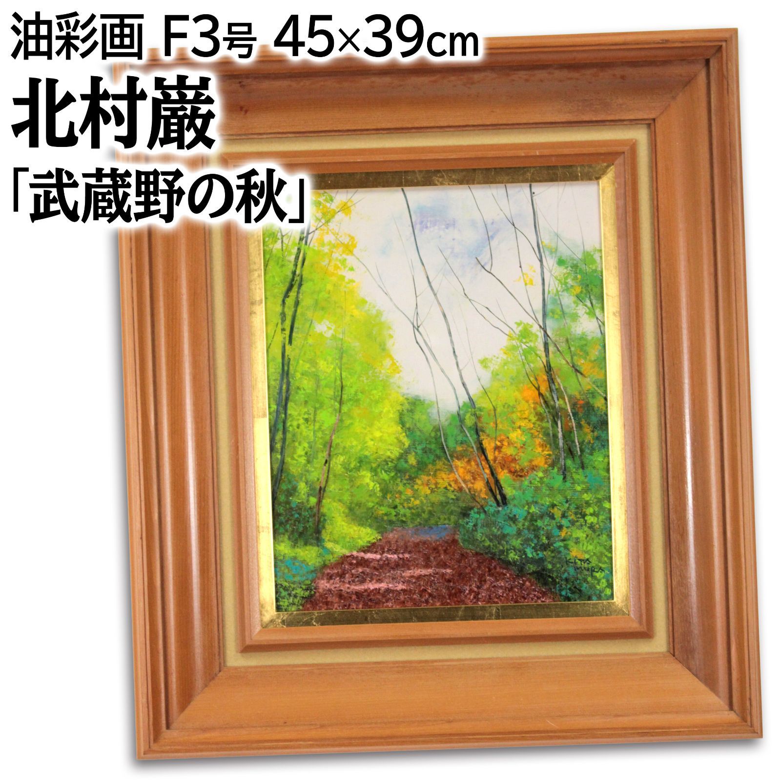 北村巌 「武蔵野の秋」 油絵・油彩画 絵画 - メルカリ
