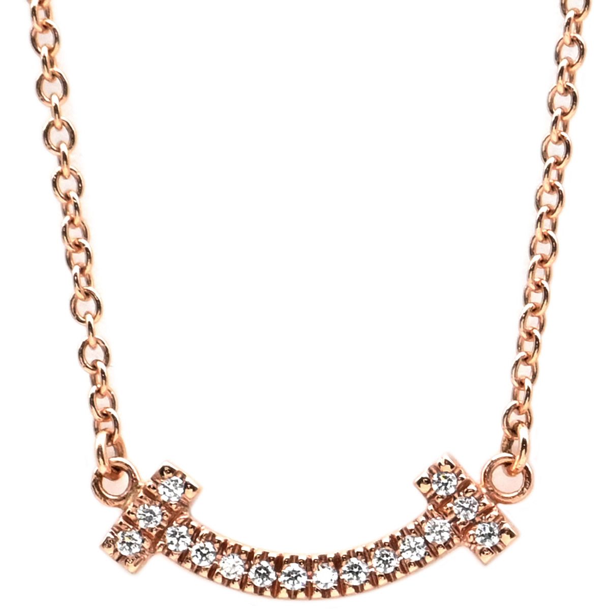 ティファニー Tスマイル ミニ ネックレス ピンクゴールド 750 4065 ティファニー Tスマイル ミニ ネックレス ピンクゴールド 750 4065