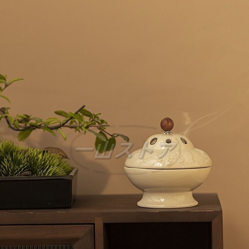 新しい未使用 喜香篆新品梅蘭竹菊四君子盤香炉家庭用高級禅意薫