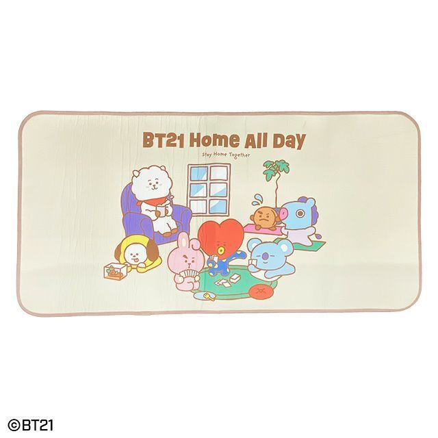BT21 ルームマット BT21 グレー ルームマット ラグ カーペット LINEFRIENDSしまむら