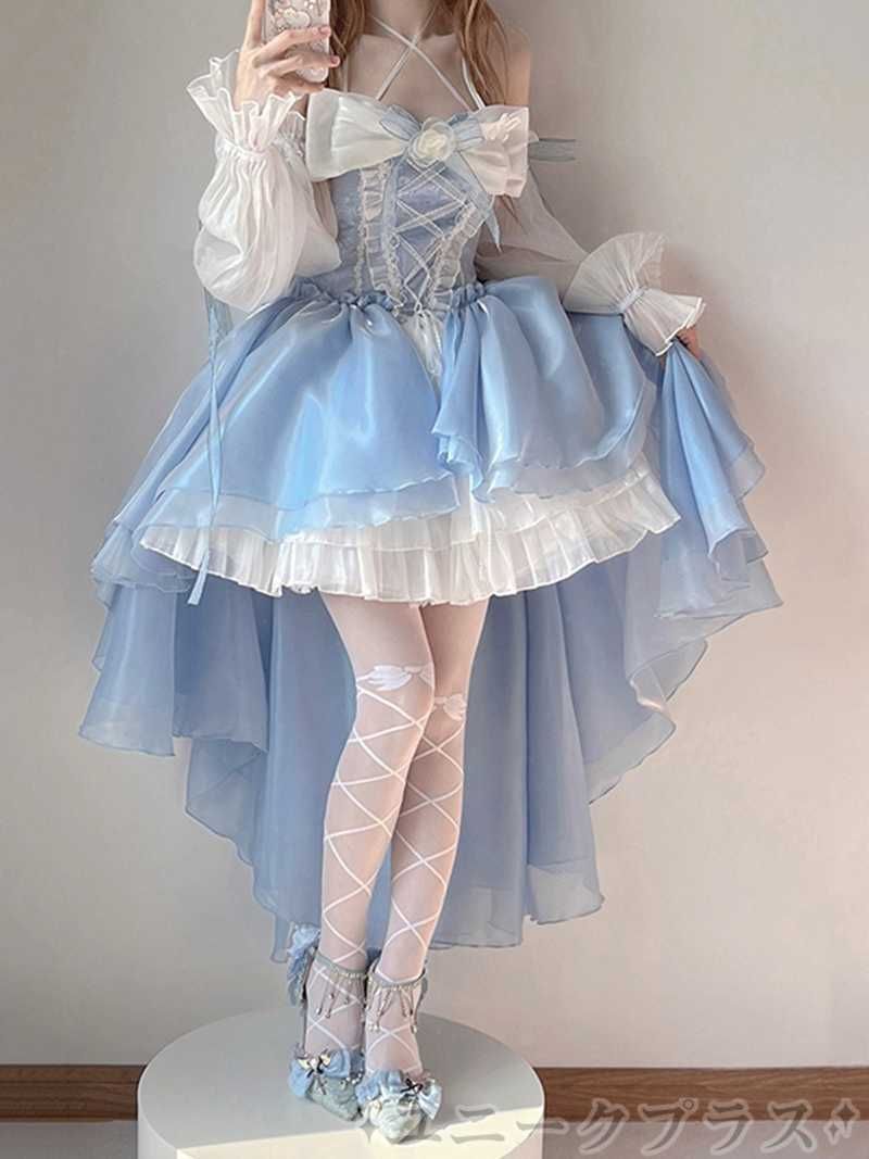 ワンピース ロリータ Lolita ロリータ服 衣装 洋服 ゴシック ゴスロリ プリンセス お嬢様 レディース 主婦 OL ワンピース ジャンパースカート パーティードレス デート イベント yanbo01