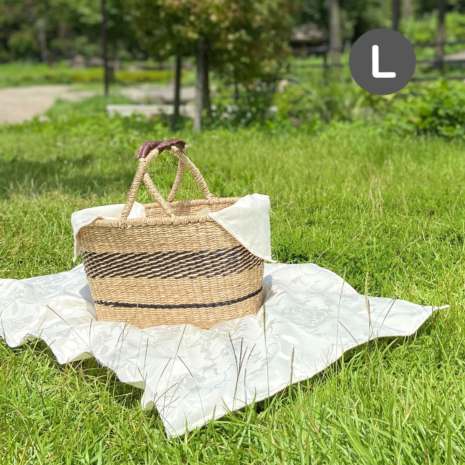 新品。 手編み.。 収納かご.。 ピクニックかご3 新品。 手編み.。 収納かご.。 ピクニックかご3