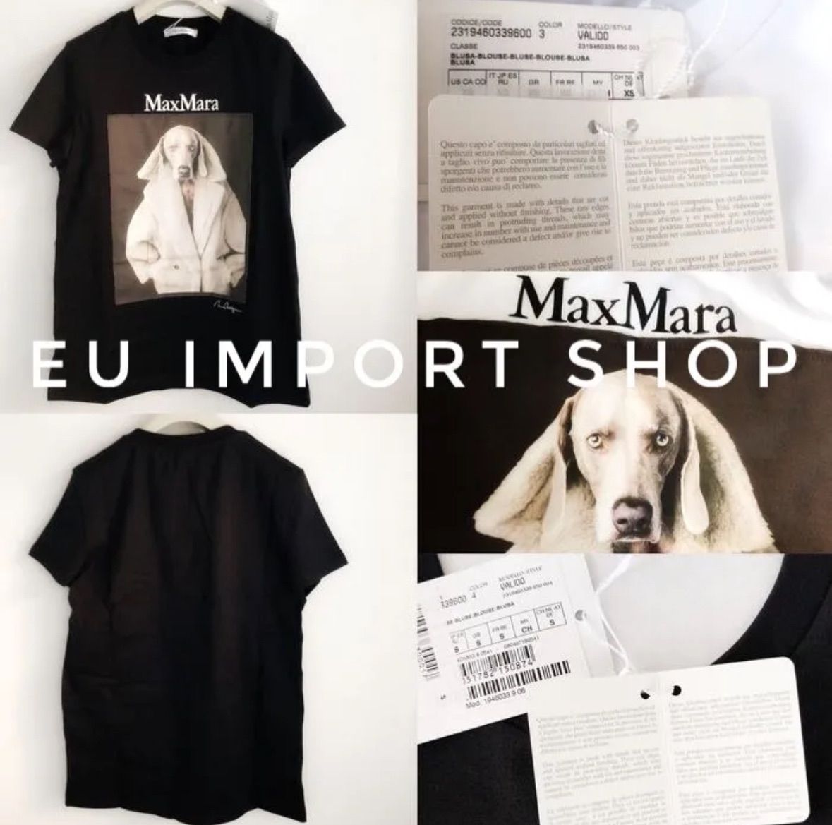 MaxMara VALIDO wegman マックスマーラ Tシャツ MMDOG プリント