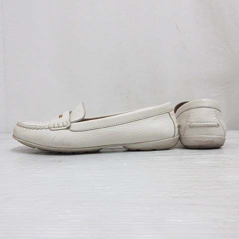 コーチ ローファー US7C ホワイト COACH ホワイトレザー ローファー ホワイト（白）系 Coach