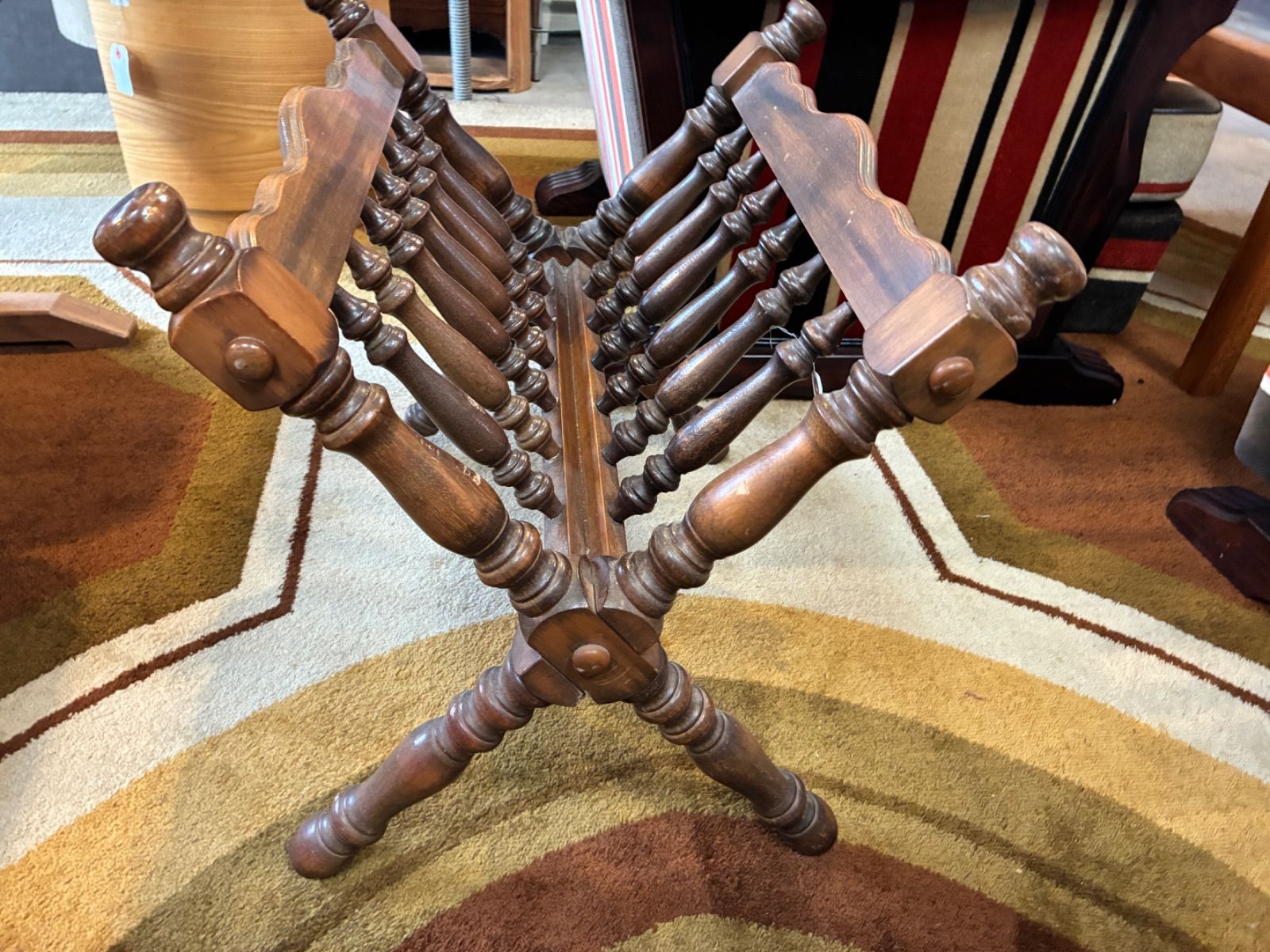 ニチハン　木製マガジンラック アンティーク ニチハン製 マガジンラック 昭和レトロ アンティーク ニチハン