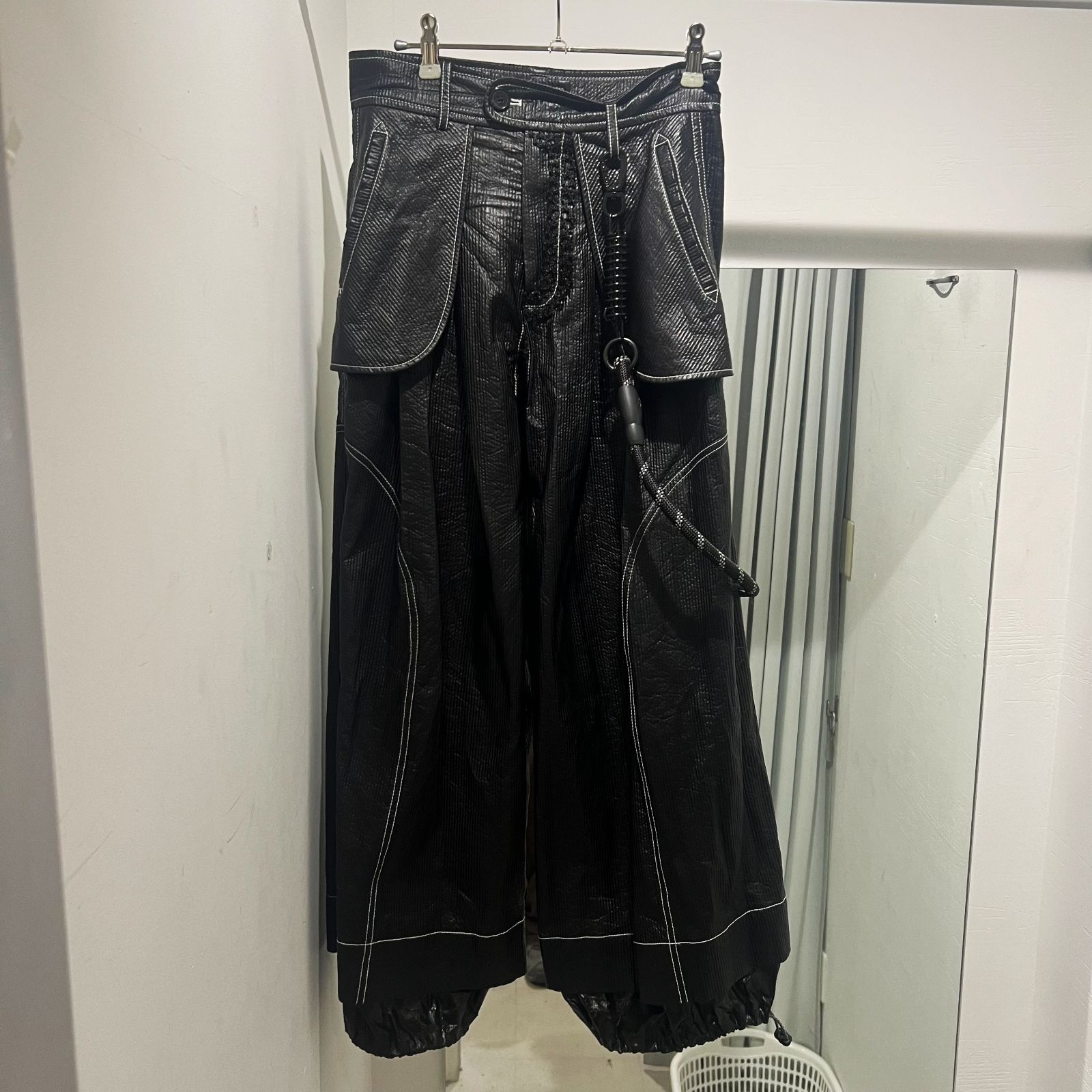 NUTEMPEROR ナットエンペラー WIDE PU LEATHER PANTS ブラック系