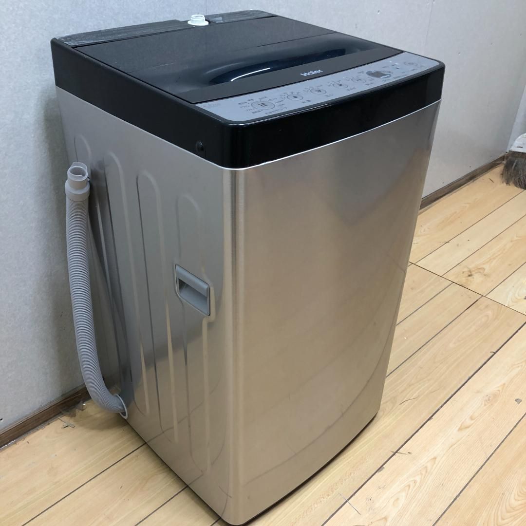 動作 済み 20 Haier 5.5kg しわケア脱水 搭載 黒カビの発生しにくい ステンレス槽 洗濯機 JW-XP2C55F 高性能スタイリッシュ ブラック ステンレス シルバー洗濯機 88142-2-010
