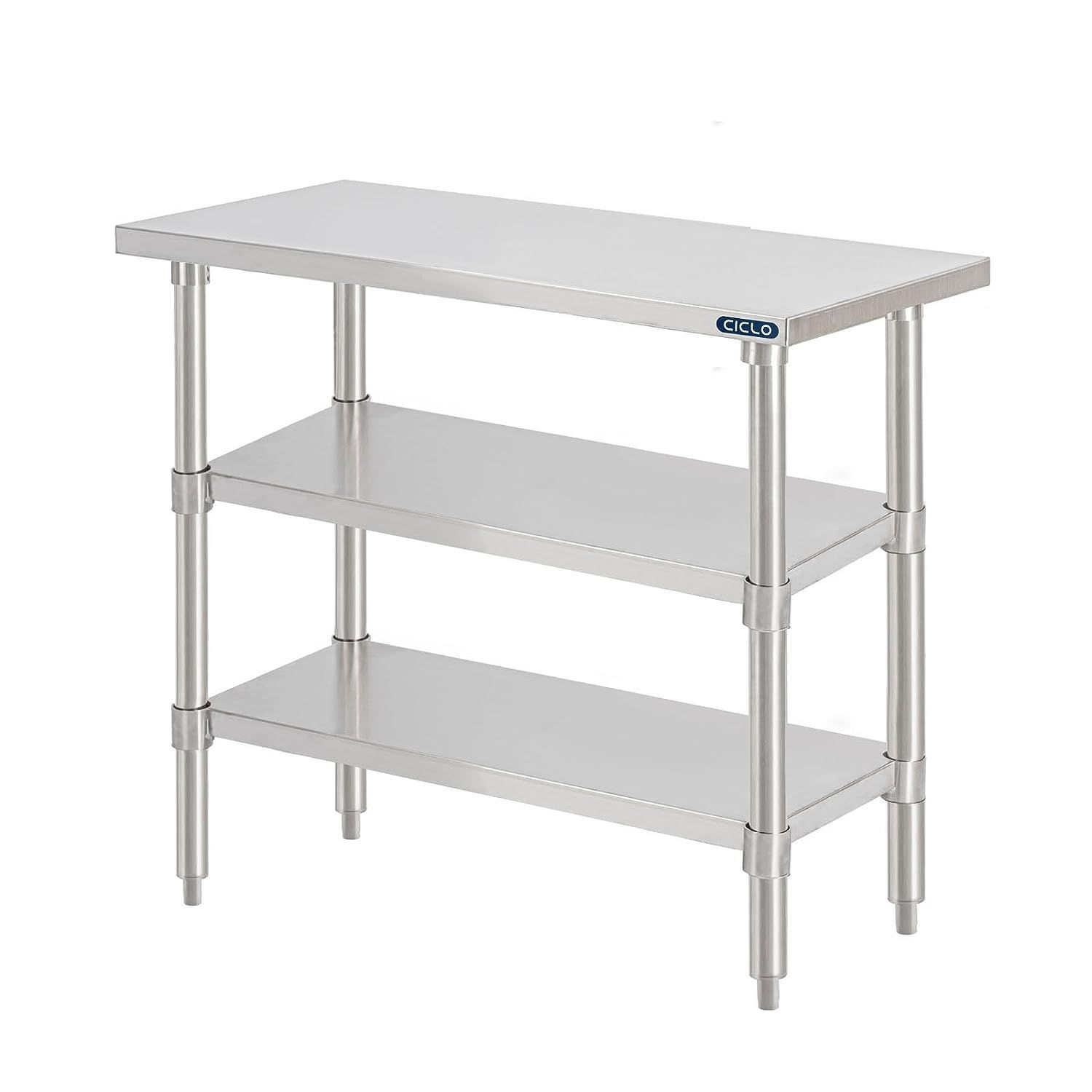 日本製造 ステンレス製 業務用 W75×H80×D60cm 置棚 作業台棚 ステンレス棚 カウンターラック キッチンラック 二段棚 kot2ba-7560 日本製造 ステンレス製 3段タイプ キッチン置き棚 w75×h80×d60cm 置棚