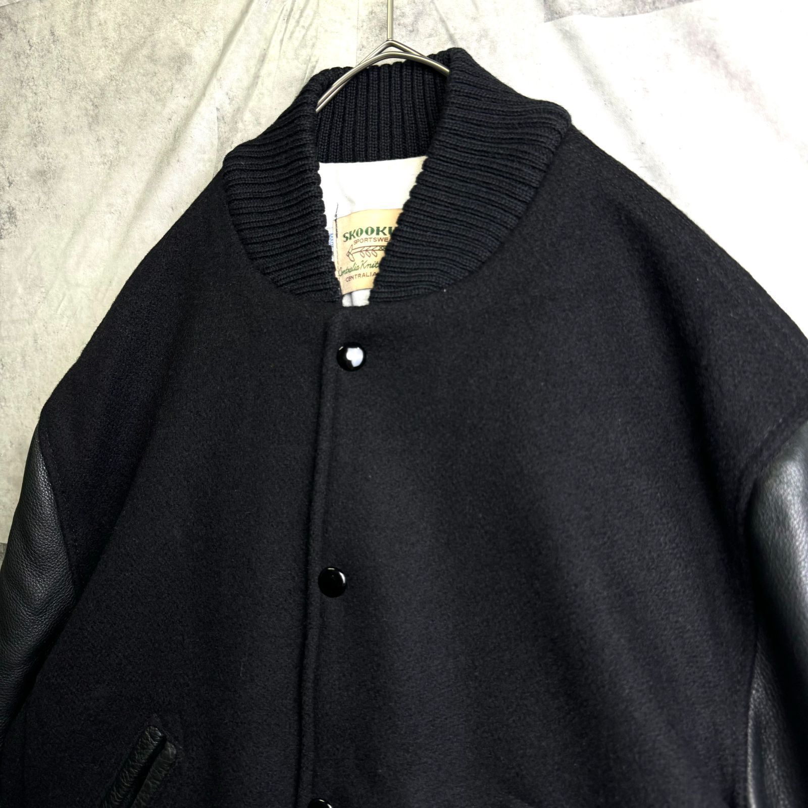 USA製 SKOOKUM スクーカム アワードジャケット 袖レザースタジャン