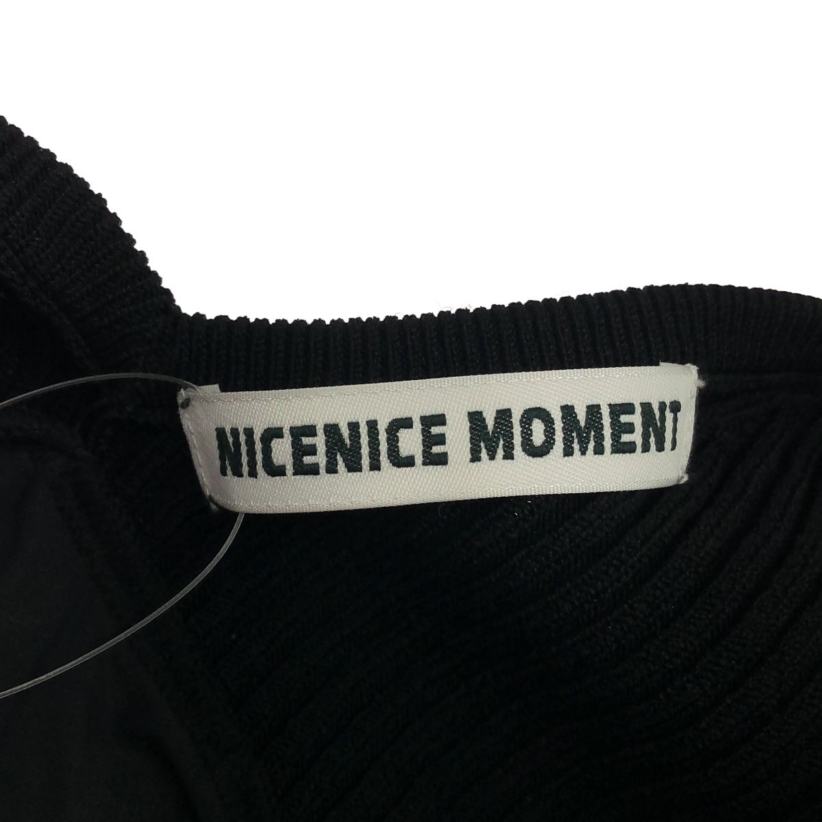 NICENICE MOMENT リブ編みタンクトップ ブラック NICENICE MOMENT