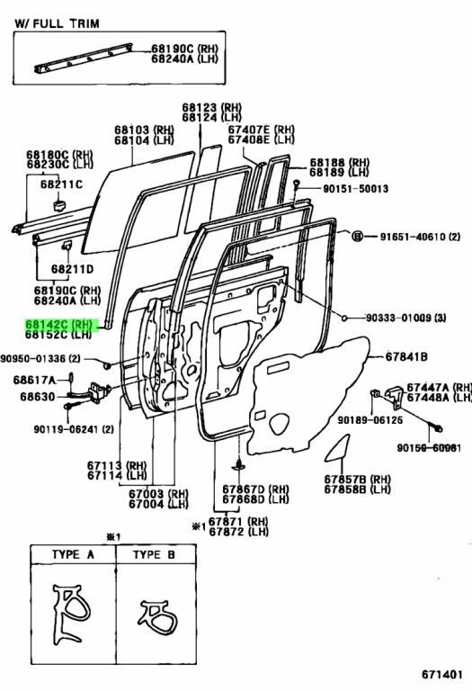トヨタ TOYOTA 純正 ランドクルーザー HDJ81V FZJ80G FJ80G HZJ81V ランクル 80系 リア ドアガラスラン ゴム RH LH 助手席 運転席 セット パーツ エンジン タイヤ バンパー 検索 マフラー