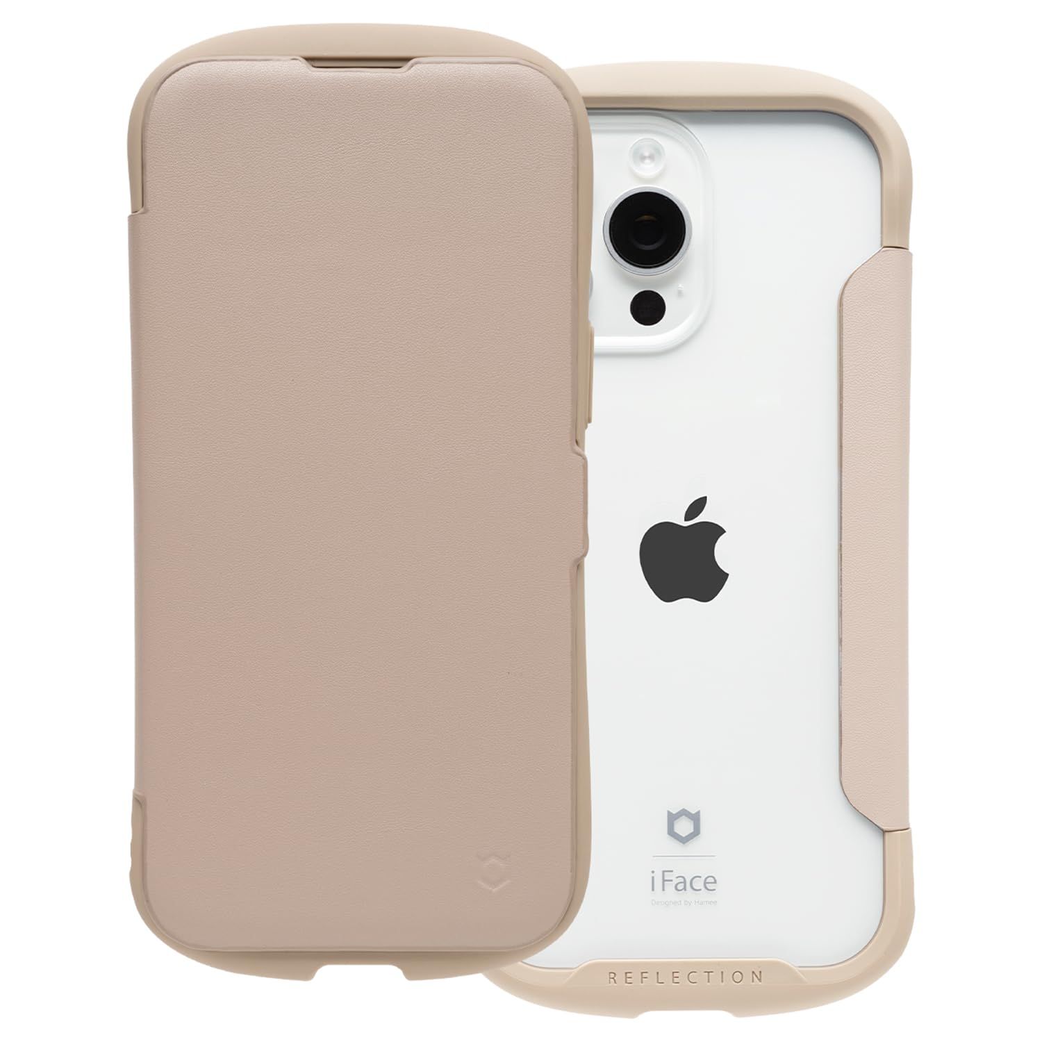 iFace Reflection iPhone 15 Pro Max ケース 手帳型 クリアケース (ベージュ)【 アイフェイス スマホケース 耐衝撃 iphone15promax アイフォン15プロマック [ベージュ] [iPhone 15 Pro Max]
