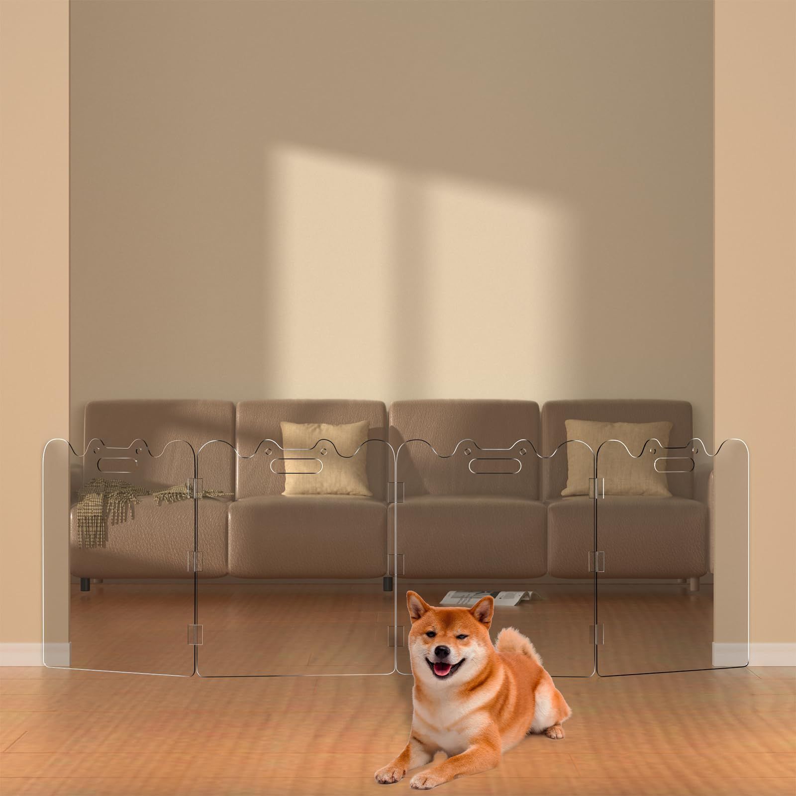 Qonimm ペットフェンス アクリル板 折りたたみ 200cm 未開封 Amazon.co.jp: Qonimm 犬フェンス ペットフェンス ペットゲート