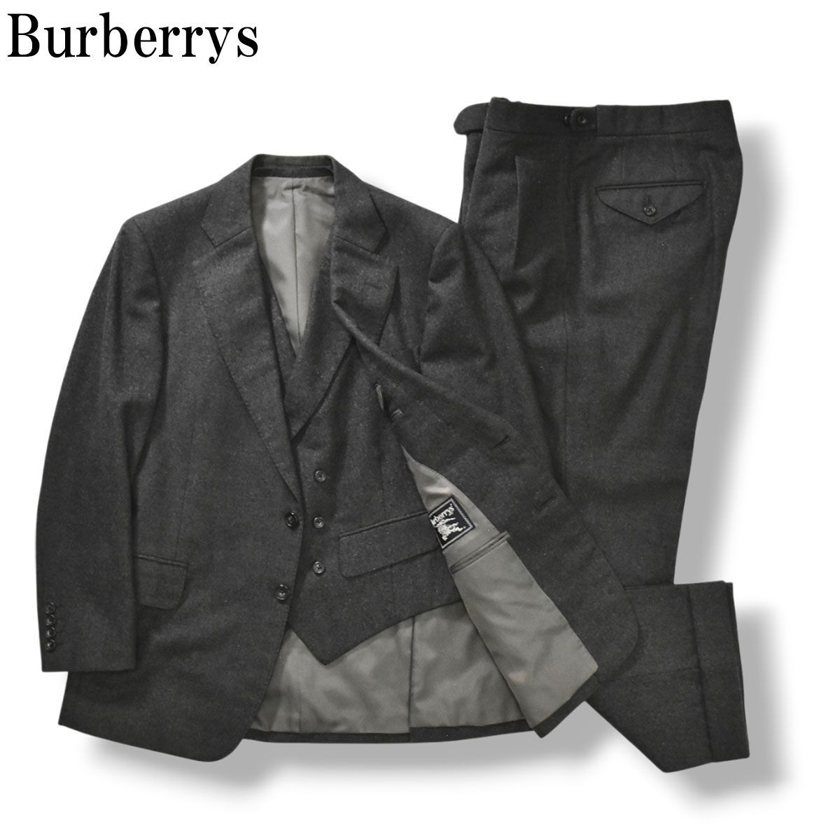 Burberrys バーバリー セットアップシングルウールスーツ BE4ネイビー
