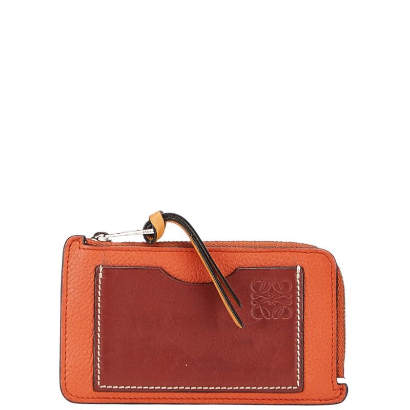 LOEWE ロエベ　ポーチ　小物入れ　メイク　レザー　赤　モノグラム　レディース t-220701-5-2.jpg