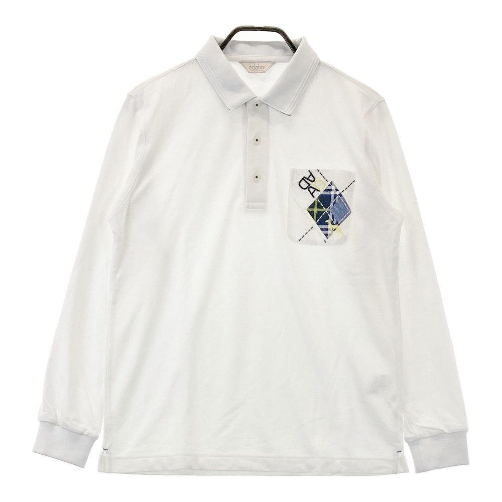 ADABAT アダバット 長袖ポロシャツ ホワイト系 48 [240101039973