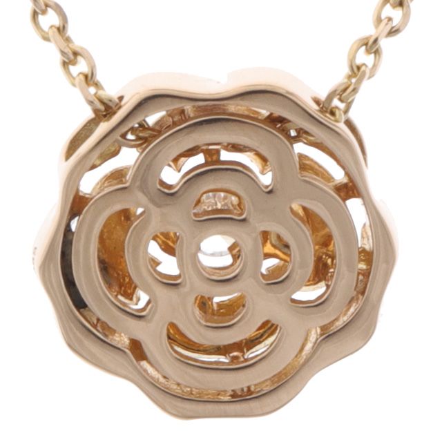 新品仕上げ済）シャネル CHANEL カメリア ダイヤ ネックレス K18 PG  