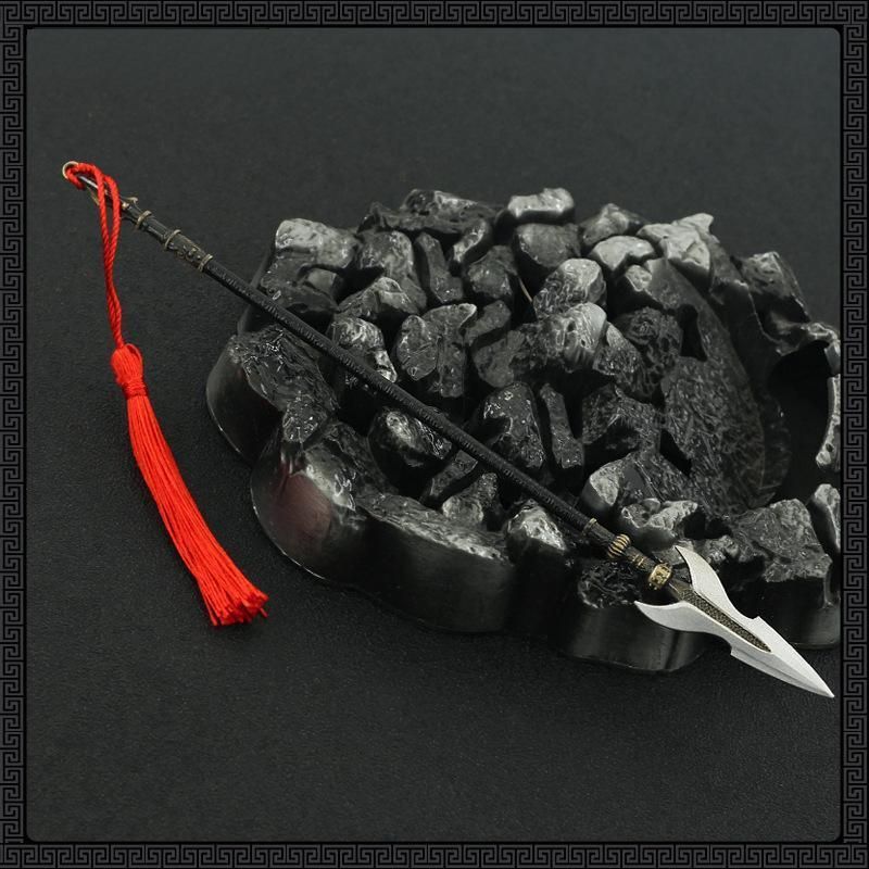 古代中国 武器 覇王 項羽 霸王槍 全長 22cm / ミニチュア フィギュア