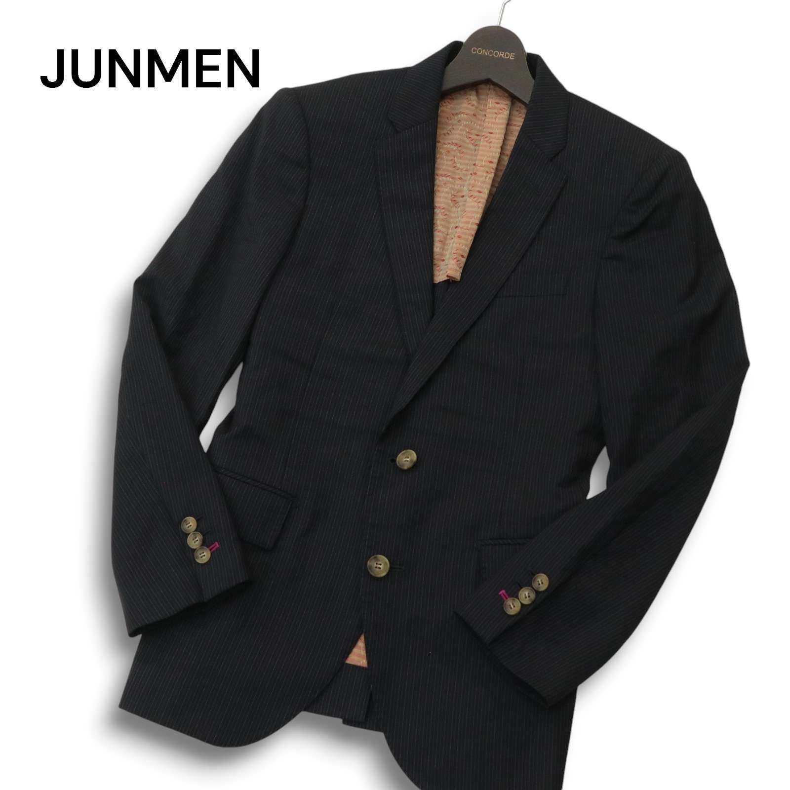 美品☆ JUNMEN ジュンメン 通年 背抜き イタリア製 REDA生地