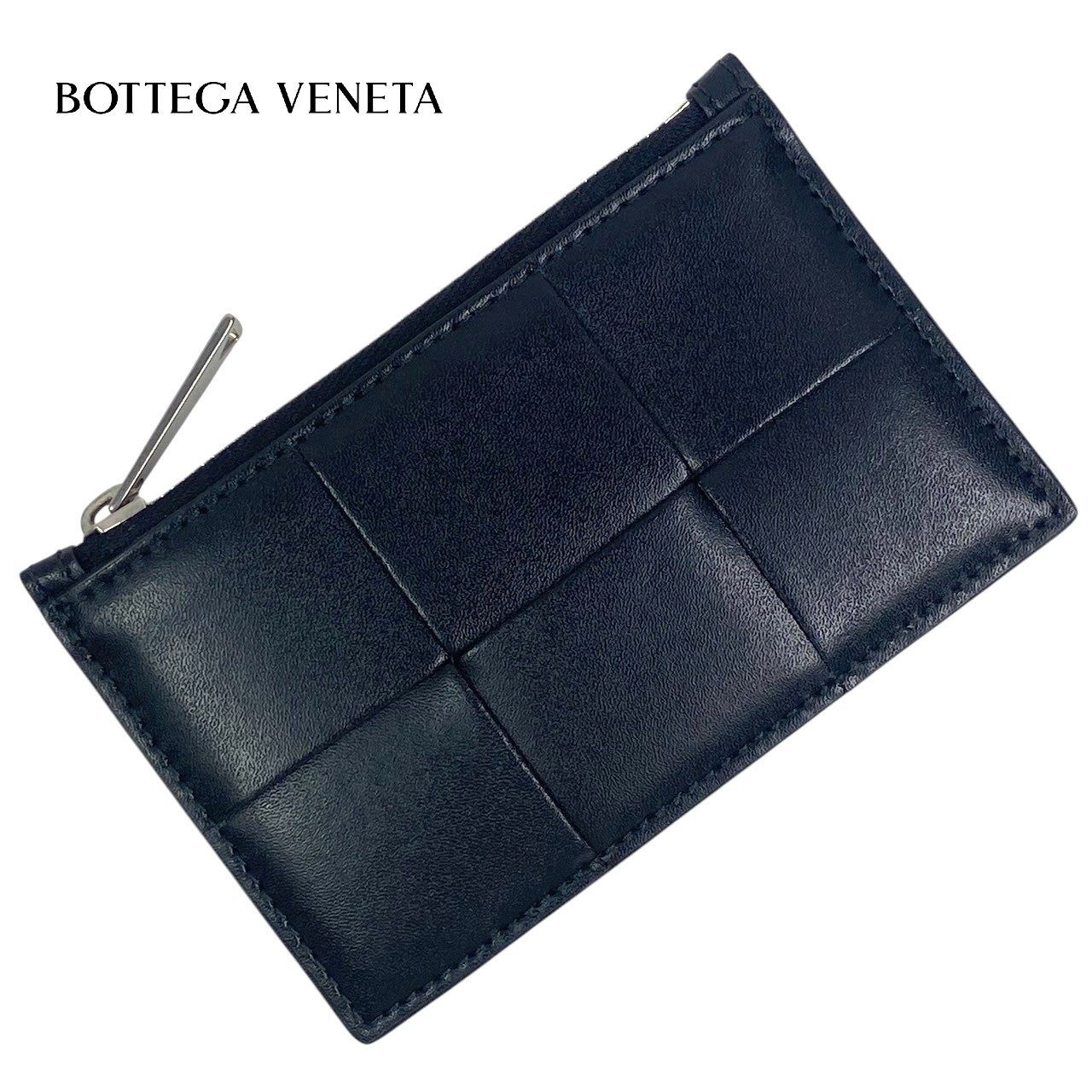 2275 BOTTEGA VENETA ボッテガ マキシイントレチャート カセット フラグメントケース カードケース ブラック