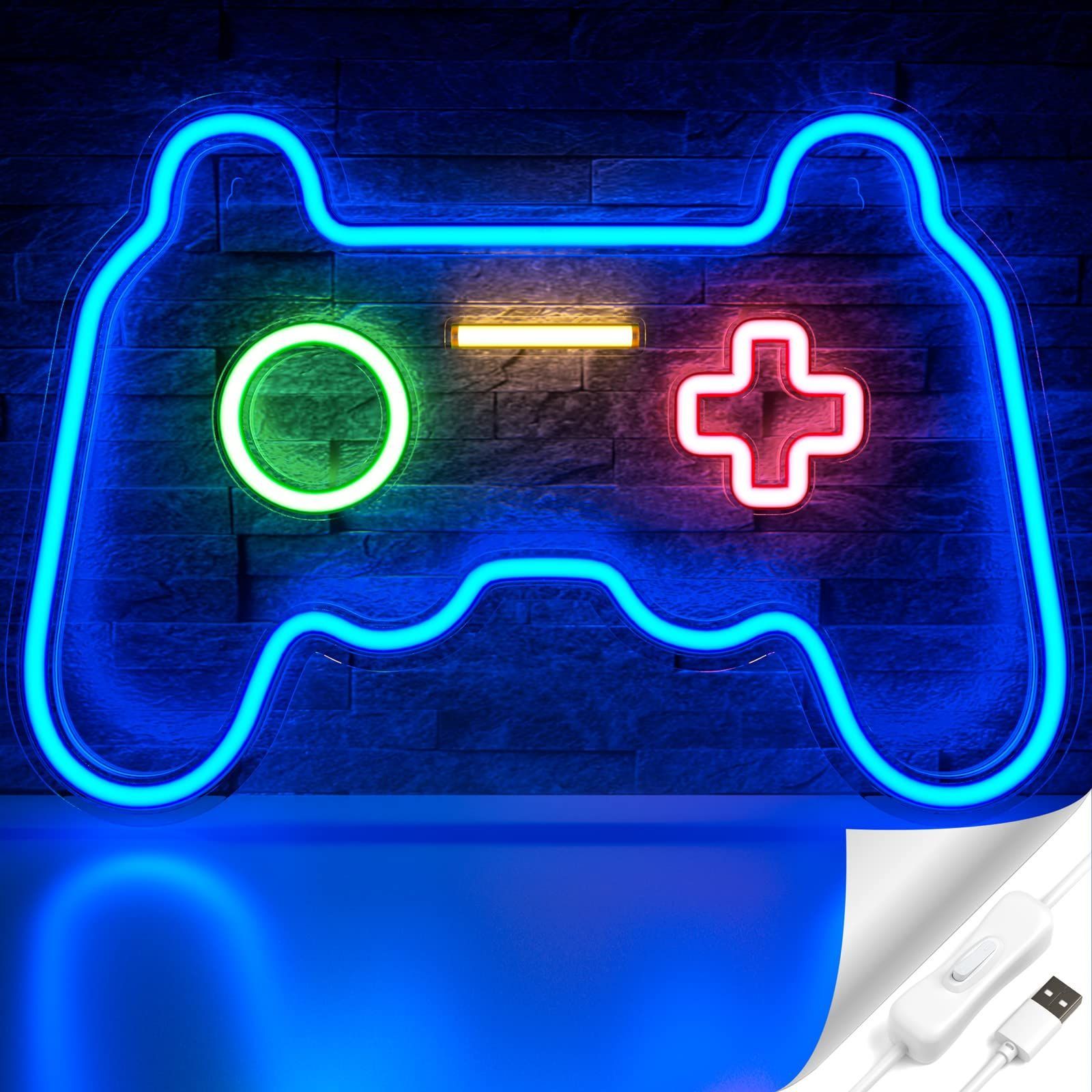 特価セール】Homagical LED ネオンライトゲーミングライト (16”x 11”) サインアクリルボードplaystationライト 寝室部屋壁掛け装飾ホーム飾りライトネオンサイン インテリアゲーマールームネオンキッズギフト メルカリShops
