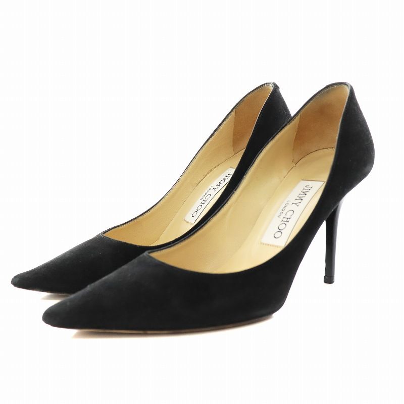 JIMMY CHOO 黒 ポインテッドトゥ 靴 35