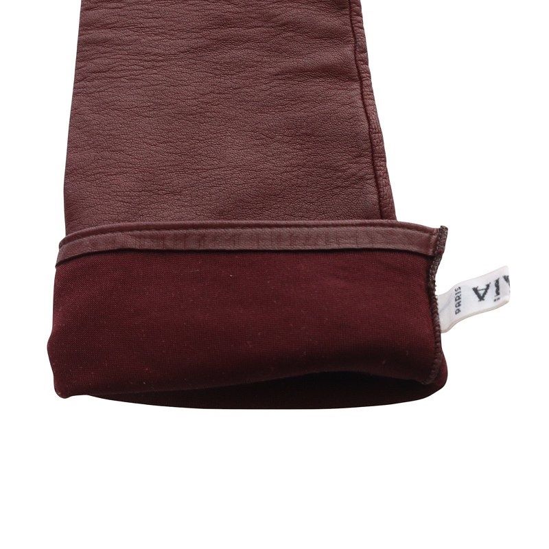 アライア ALAIA ロンググローブ 手袋 レザー ボルドー /YO14 - メルカリ 