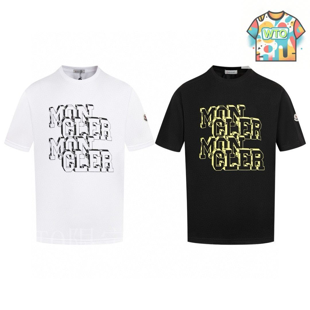 Moncler★プリントTシャツ MONCLER ロゴプリント 四角ロゴ ボックスロゴ Tシャツ M