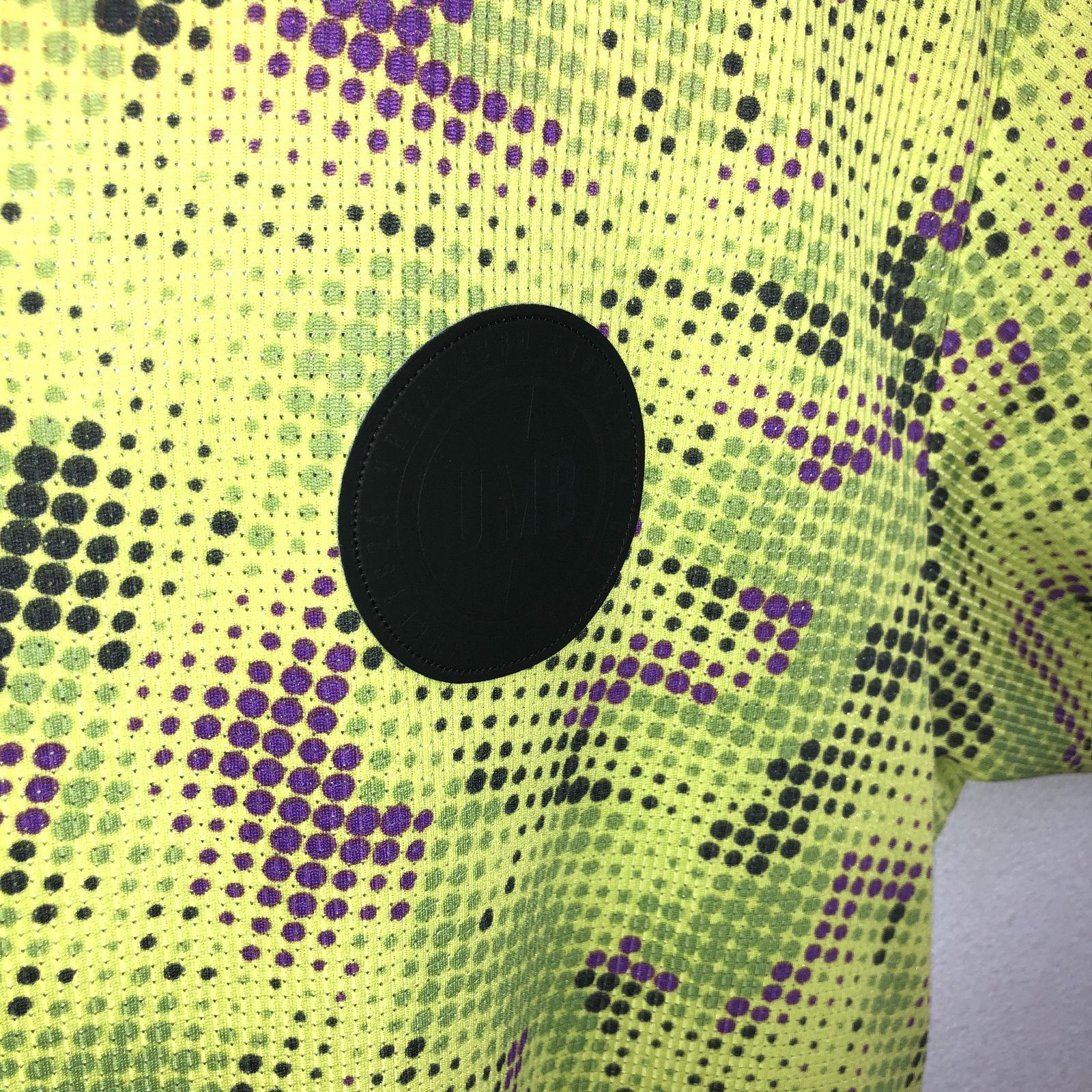 ★8SM2 UMBRO メッシュ　Tシャツ　ゲームシャツ　イエロー　L 古着 古着 美品 umbro アンブロ Tシャツ ゲームシャツ グラフィックデザイン