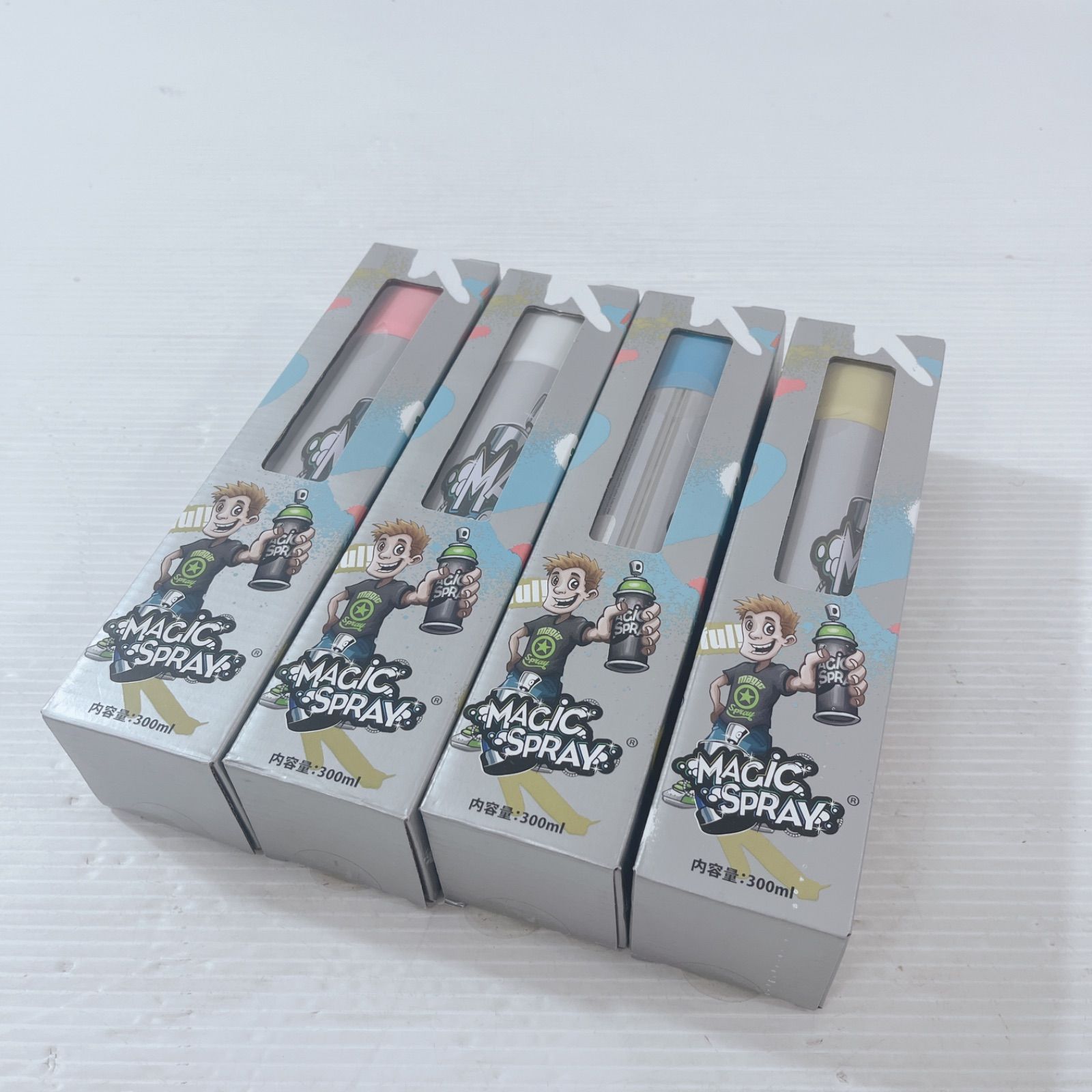 magic spray 簡単に消せるスプレー 4色セット お絵描き デザイン DIY 塗装 チョーク お絵描き 落書き - メルカリ