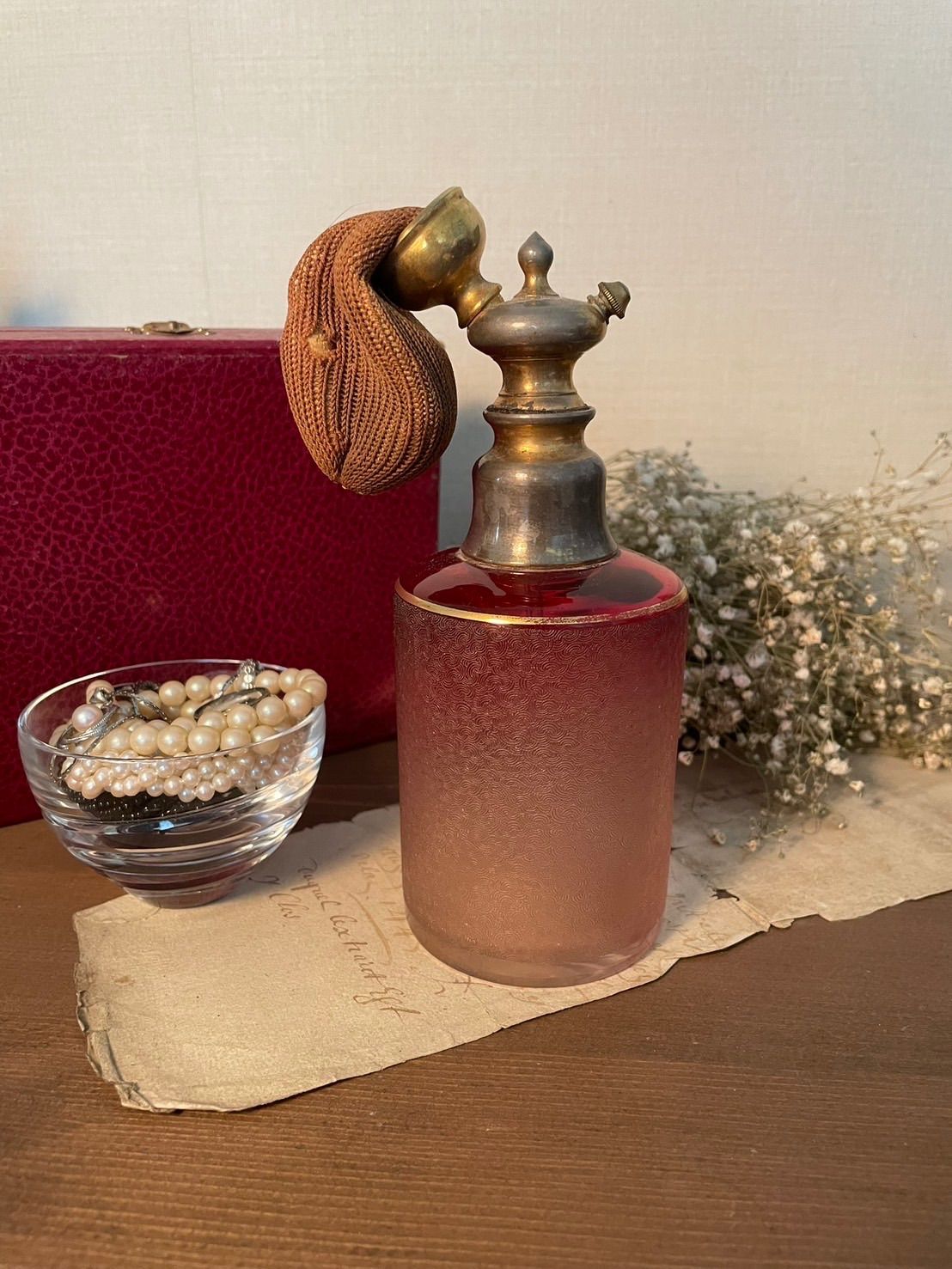 1920年代 20s' アンティーク フレンチ アールデコ パフュームボトル すりガラス レッド 赤 0015 - メルカリ アンティーク  ヴィンテージ フランス, image size:1108x1477