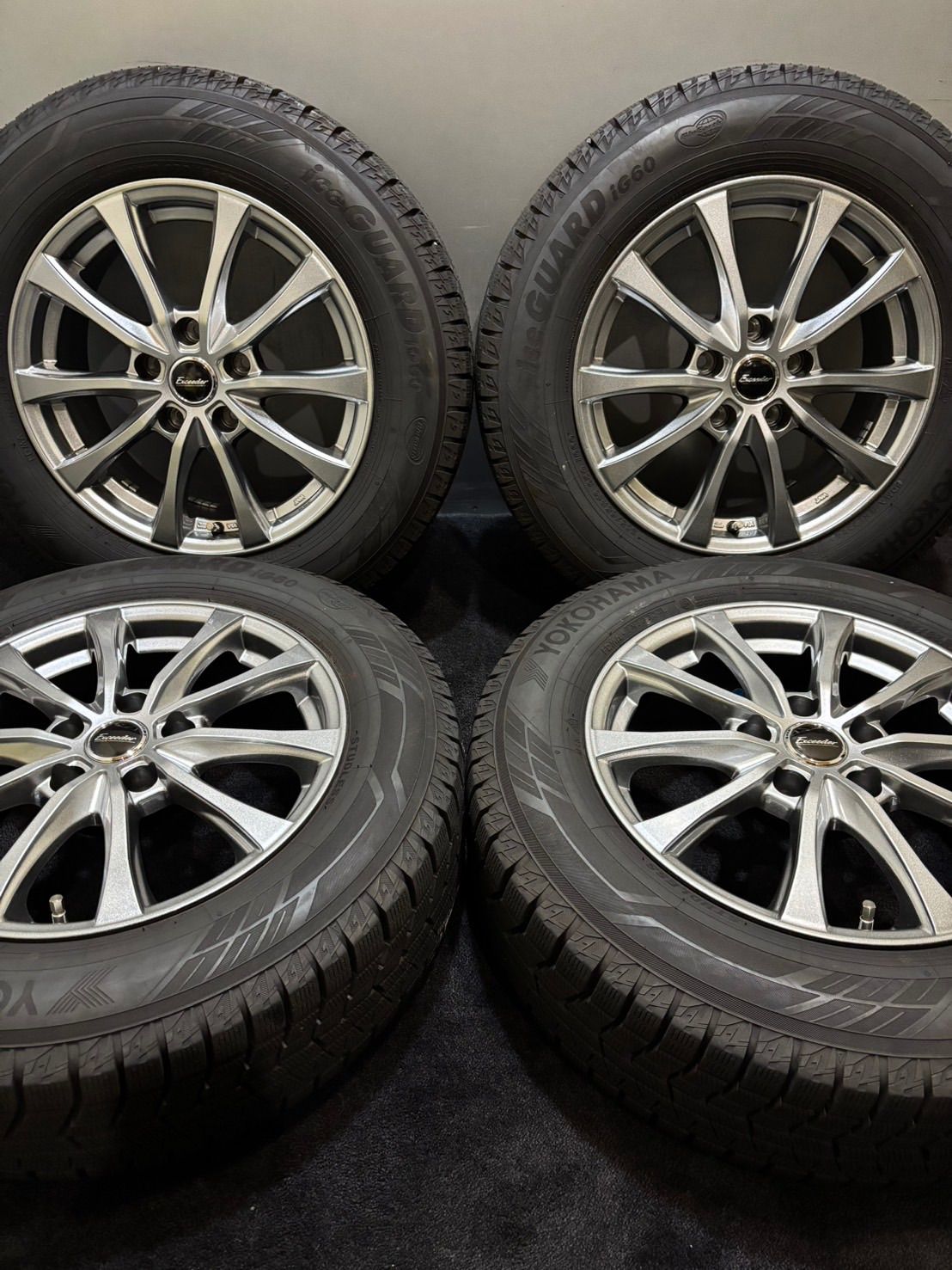 205|65R16 YOKOHAMA|ice GUARD iG60 24年製 Exceeder 16インチ 6.5J 38 114.3 5H スタッドレス 4本 ヤリスクロス 2-K426
