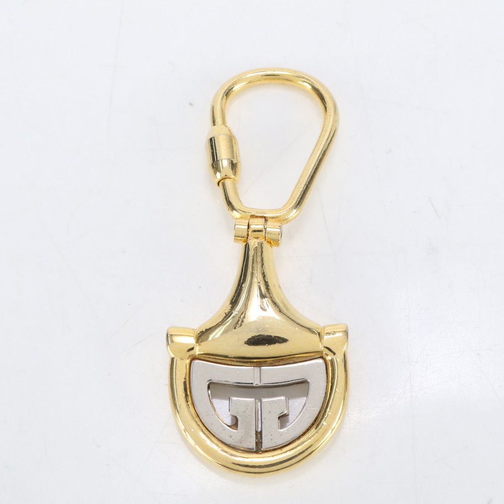 【美品】12D320/オールドグッチ/キーホルダー/チャーム/GG/ゴールド金具 美品】12D320/オールドグッチ/キーホルダー/チャーム/GG
