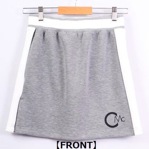 CECIL McBEE green バイカラーDBスカート（ｸﾞﾚｰ）【Mサイズ】 CECIL