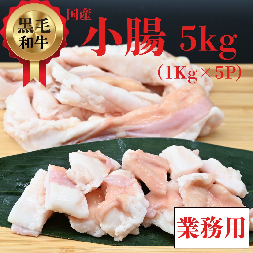 黒毛和牛 牛小腸5ｋｇ 1kｇ×5Ｐ 業務用 自宅でも 使いやすい小分けパック なんと安いのに美味しい 国産小腸 和牛特上プリプリホルモン ＢＢＱ ホルモン鍋
