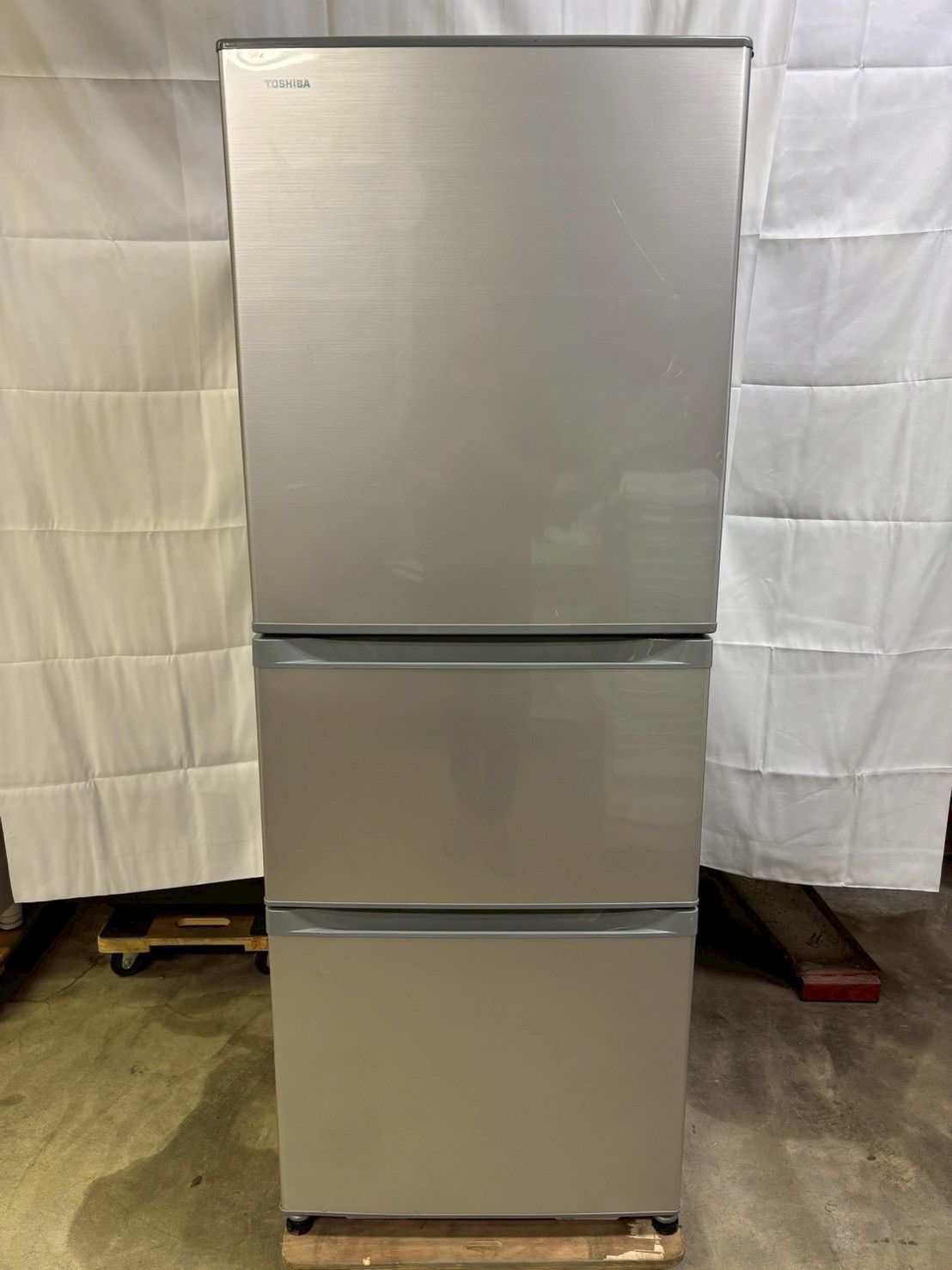 東芝 3ドア冷蔵庫 GR-R33S 2019年製 330L 右開き