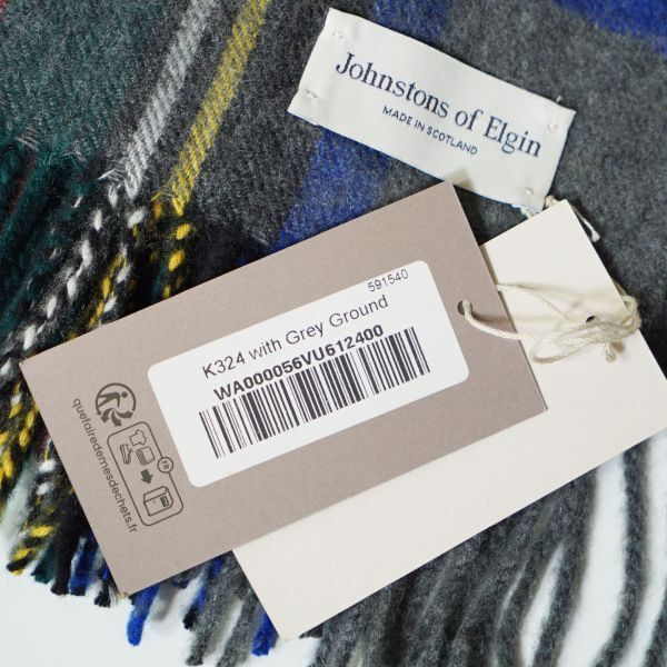 ジョンストンズ グレースチュワート 国内正規品 カシミヤ ストール Johnstons - ジョンストンズ カシミヤ大判ストール グレー