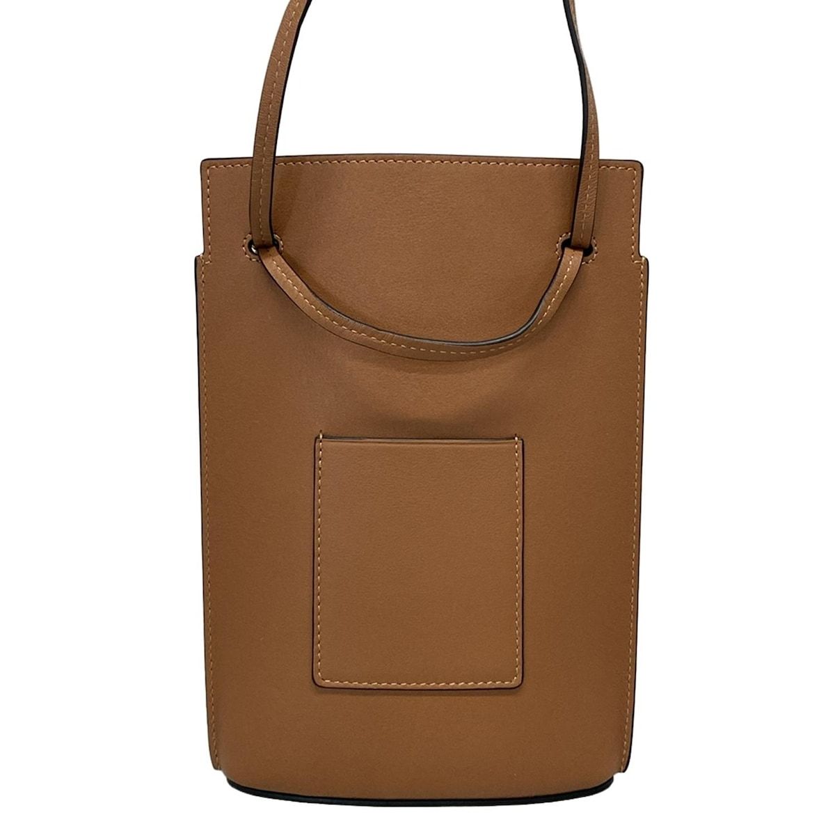 ロエベ　ブラウン レザー ショルダーバッグ LOEWE(ロエベ) ショルダーバッグ美品 ダイスポケット ブラウン