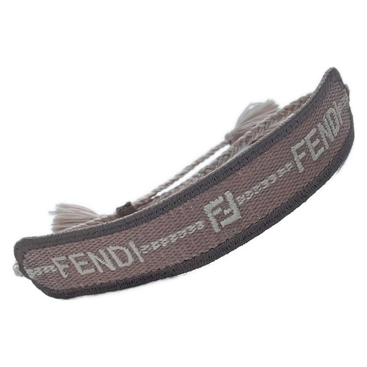 FENDI フェンディ ブレスレット - コットン ライトピンク×白×グレーブラウン
