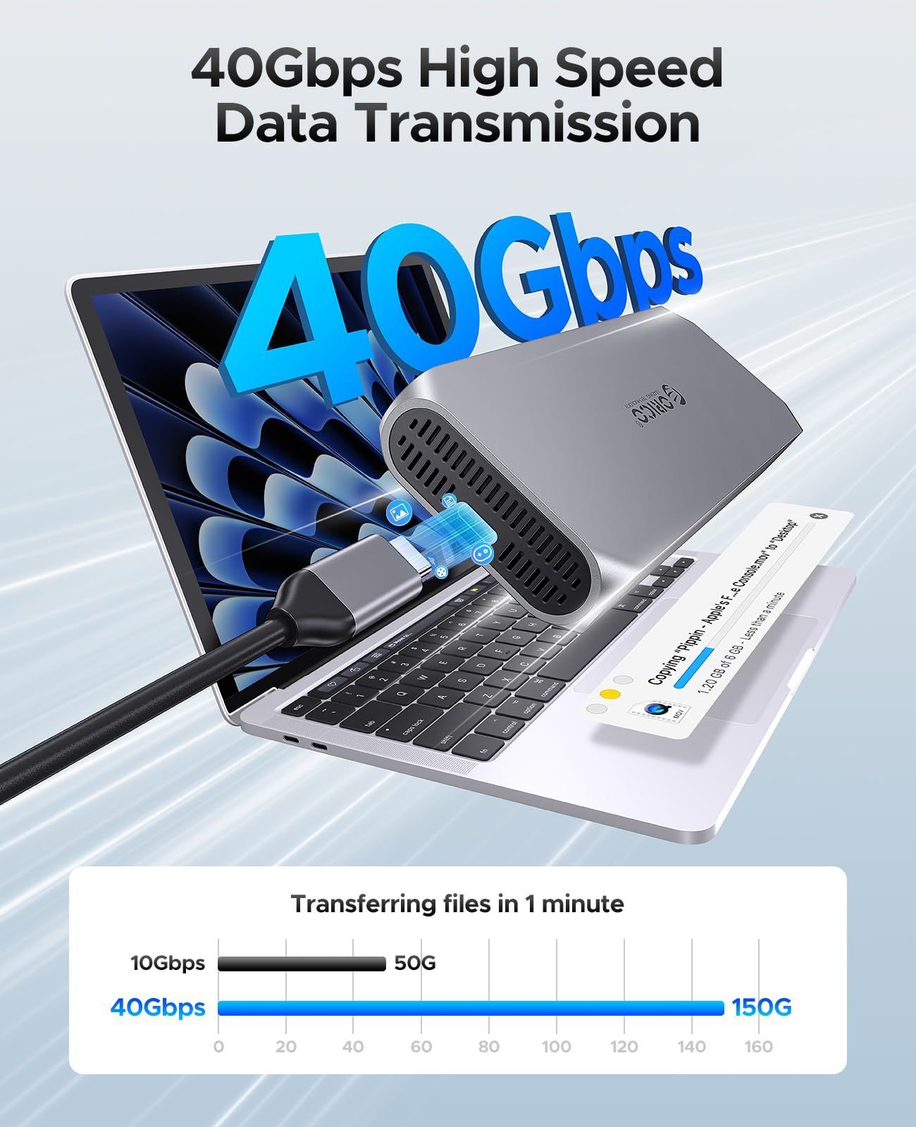 40Gbps超高速SSD アルミケース
