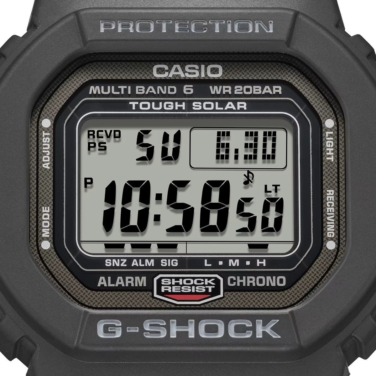 【即納】CASIO カシオ G-SHOCK Gショック タフソーラー 世界6局電波受信 GW-5000U-1 LEDライト ブラック 腕時計 メンズ